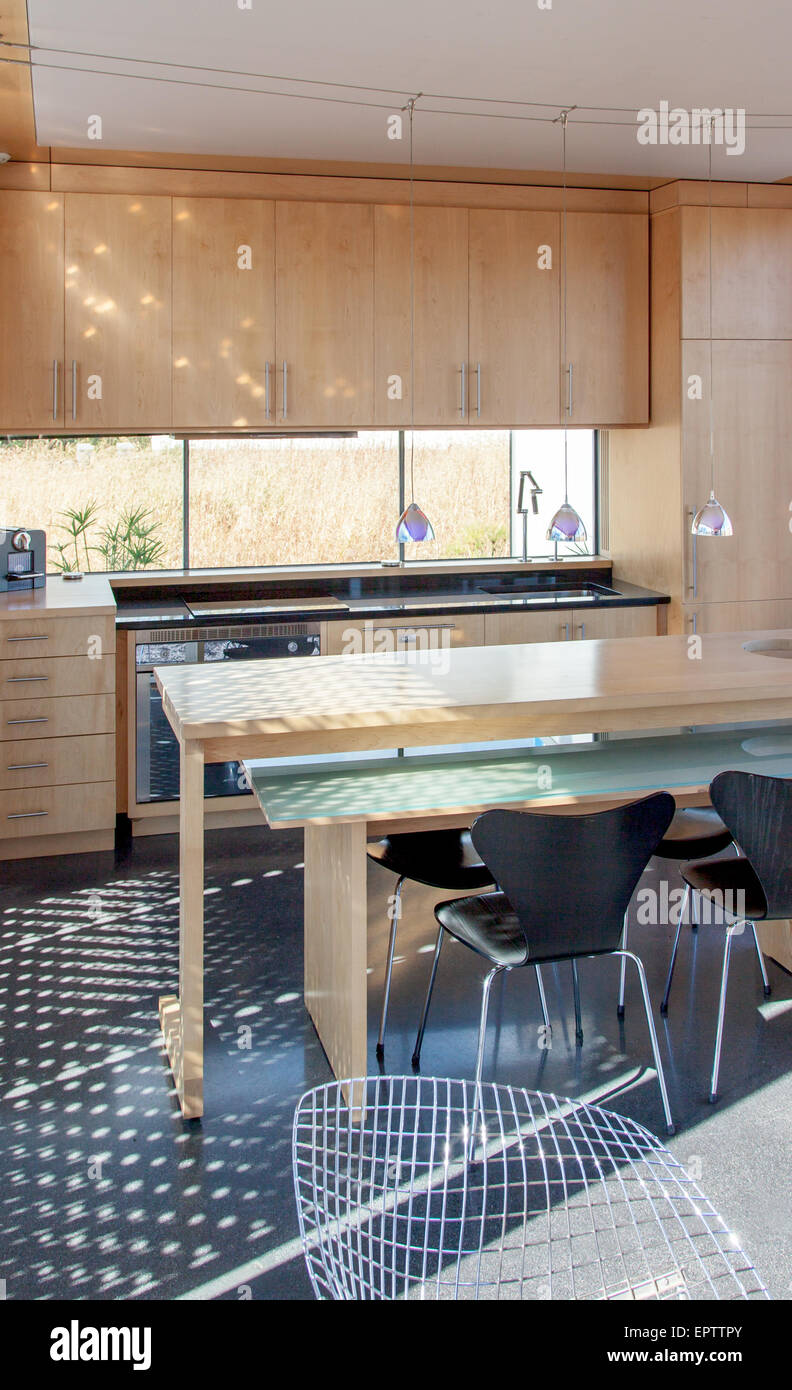 Salotto di una casa moderna, Chicago, Cook County, Illinois, Stati Uniti d'America Foto Stock