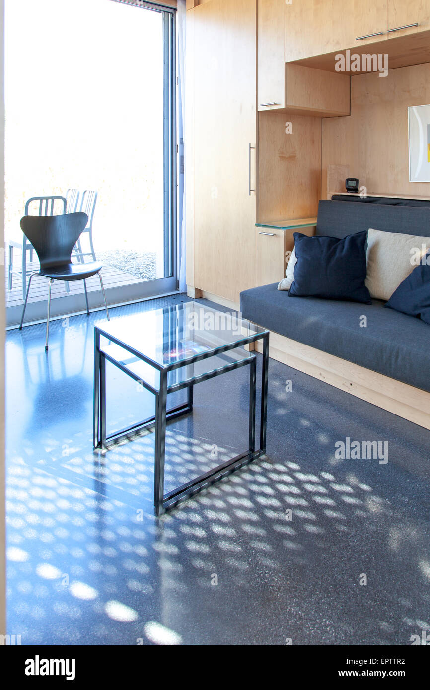 Salotto di una casa moderna, Chicago, Cook County, Illinois, Stati Uniti d'America Foto Stock