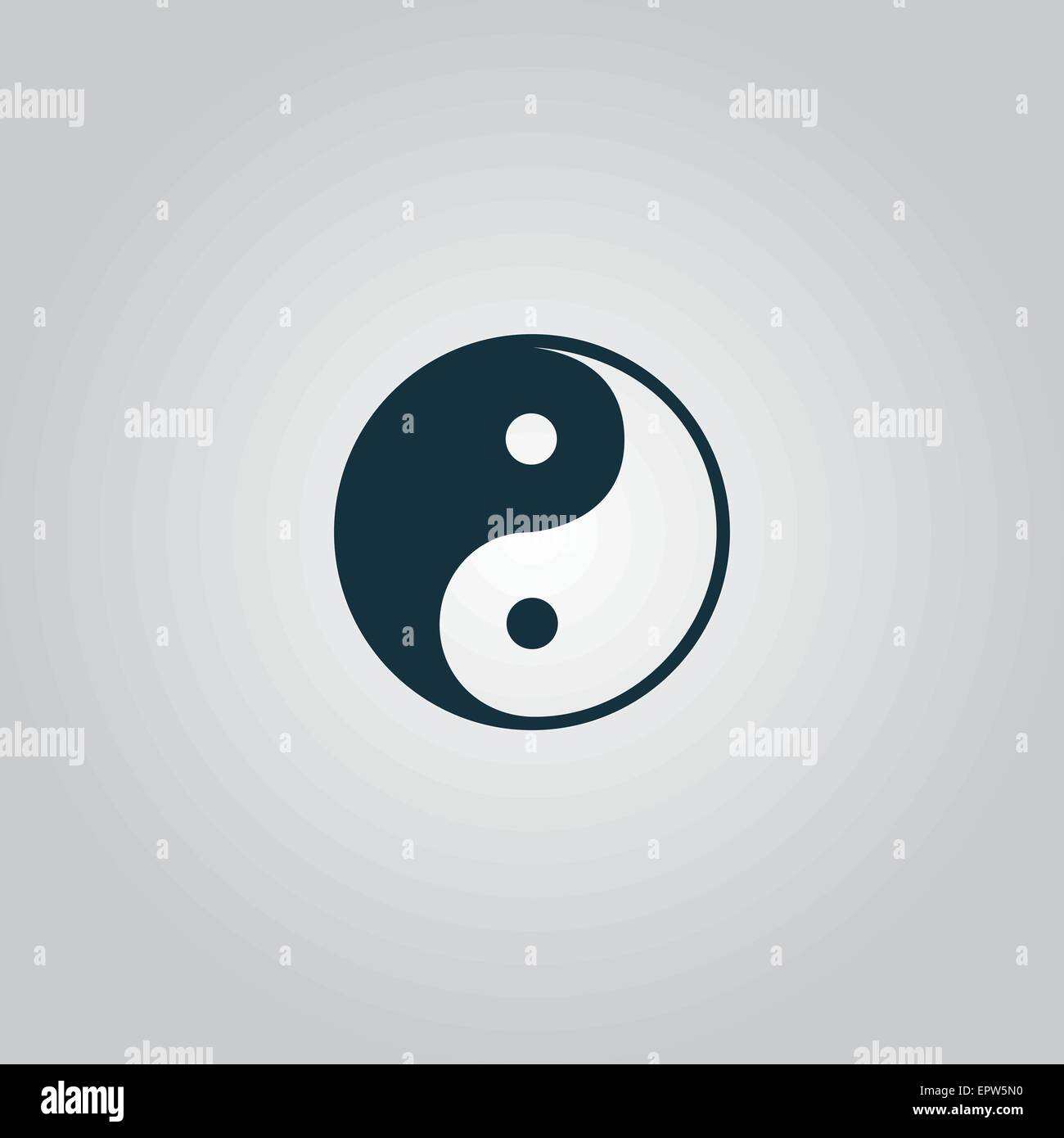 Ying-yang icona di equilibrio e di armonia Illustrazione Vettoriale