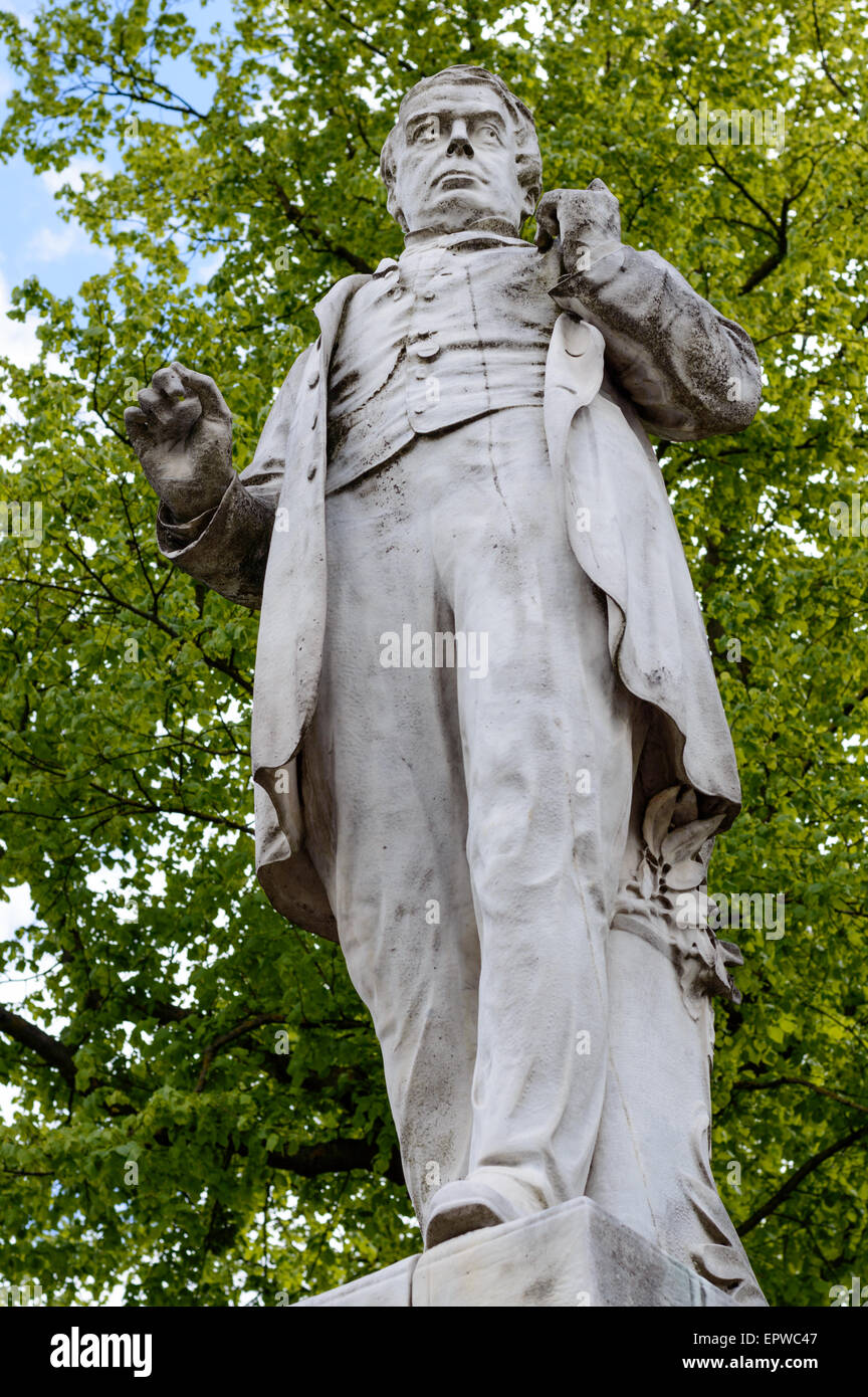 Statua di George Leeman - ex avvocato, ferroviere e un parlamentare liberale (MP) per la città di York Foto Stock