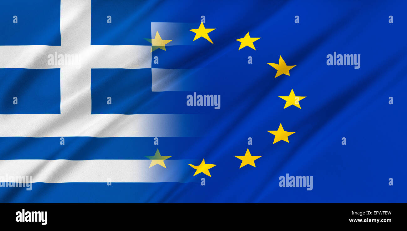 Unione Europea e della Grecia. Foto Stock