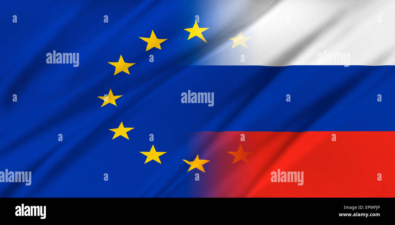 Unione europea e la Russia. Foto Stock