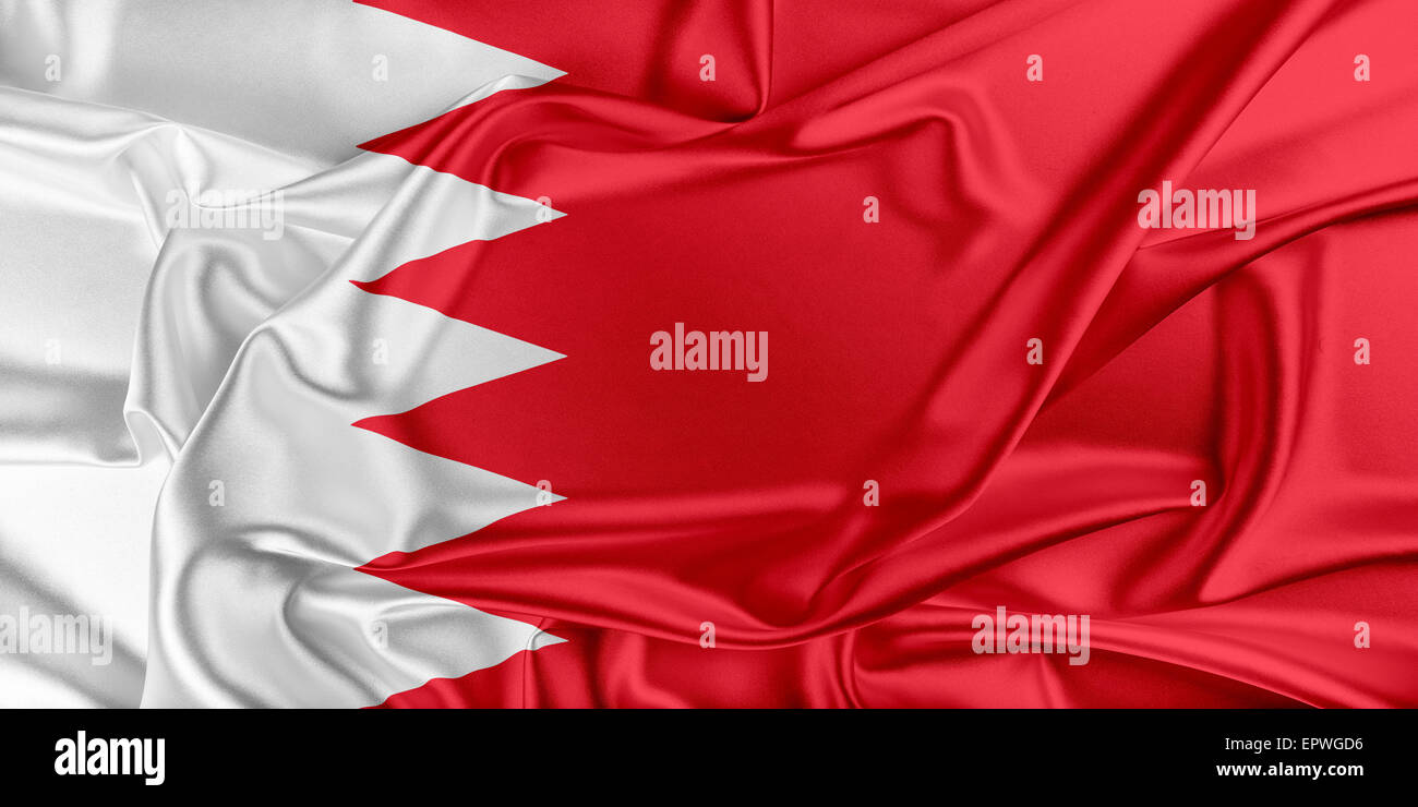 Bandiera del Bahrain Foto Stock