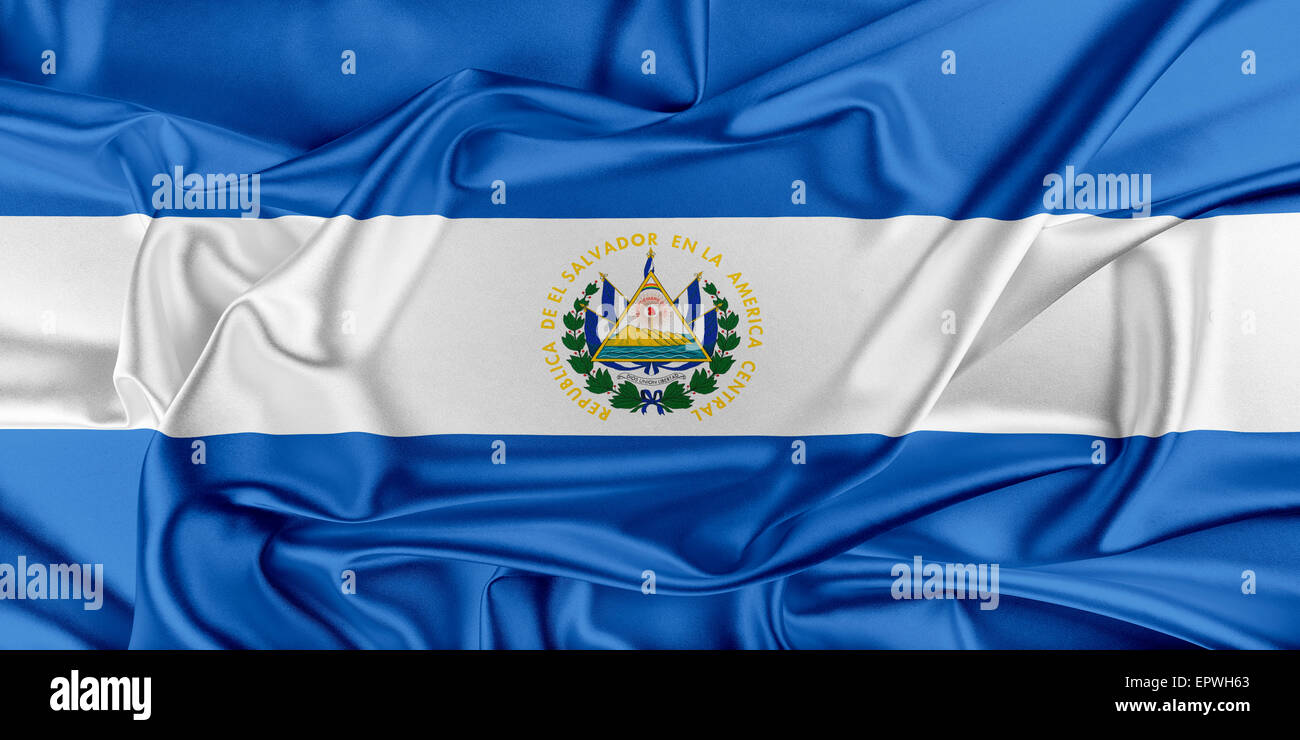 Bandiera di El Salvador Foto Stock