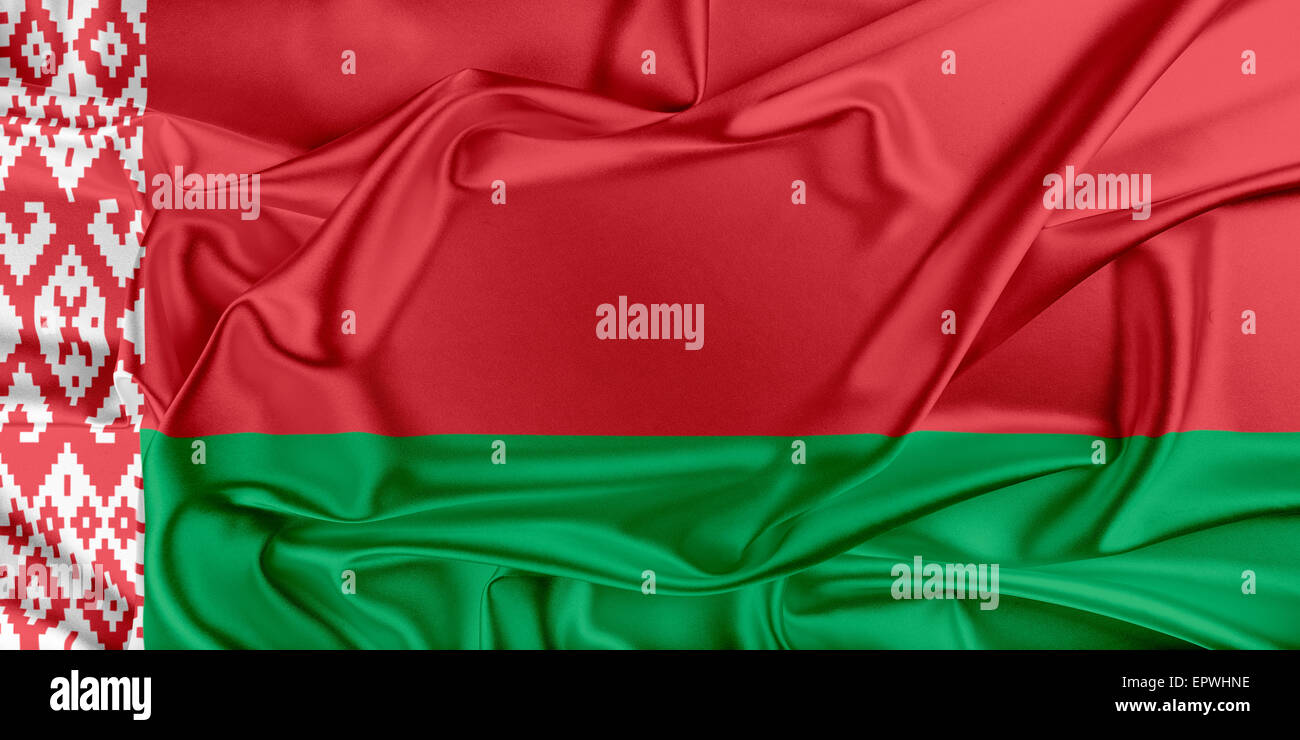 Bandiera della Bielorussia Foto Stock