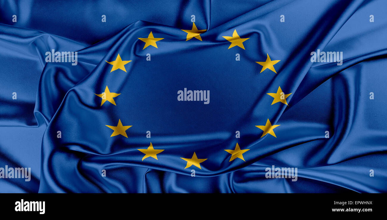 Bandiera d'Europa Foto Stock