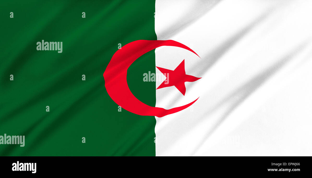 Bandiera dell'Algeria Foto Stock