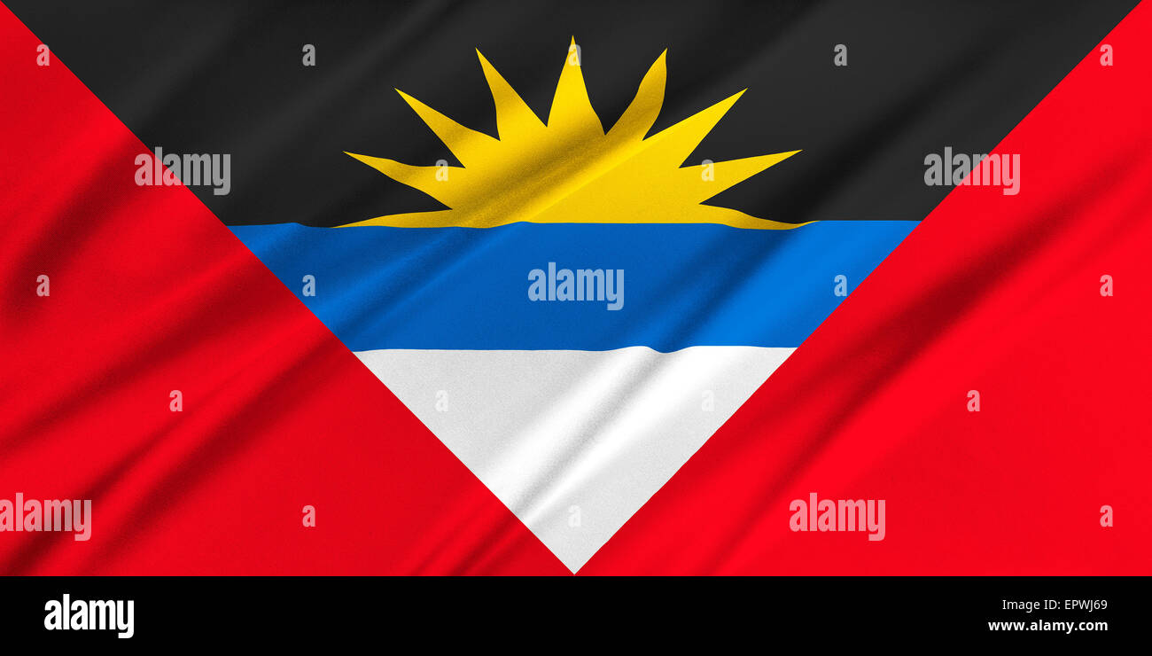 Bandiera di Antigua e Barbuda Foto Stock