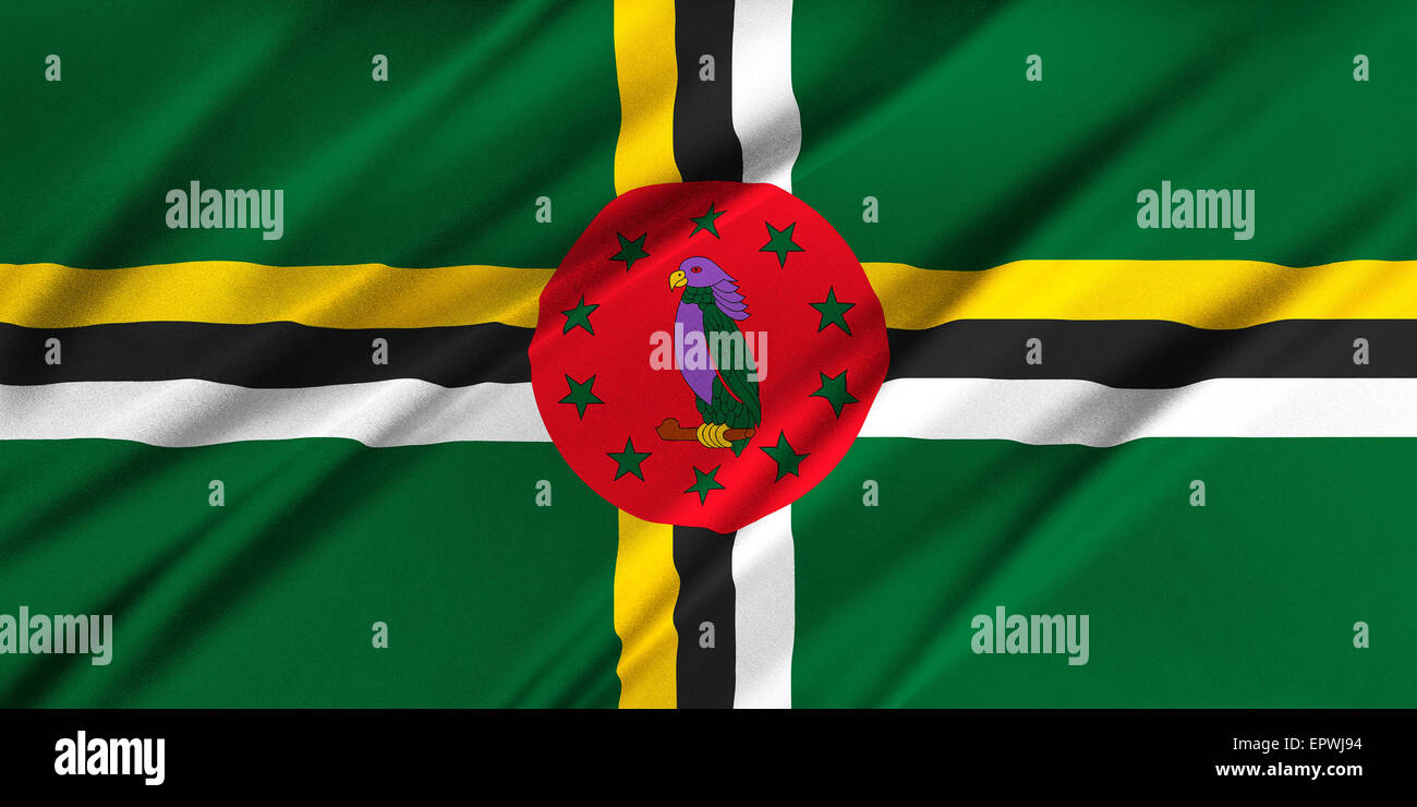 Bandiera della Dominica Foto Stock
