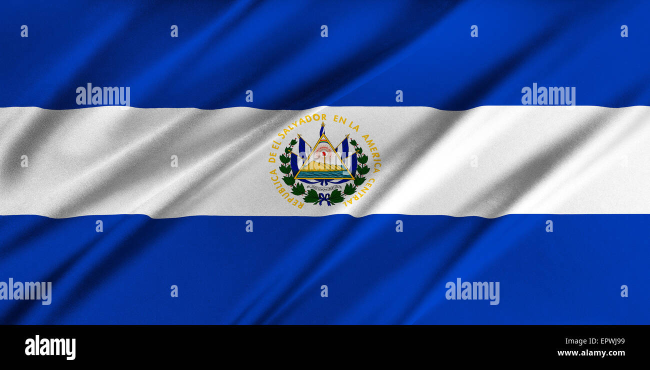 Bandiera di El Salvador Foto Stock