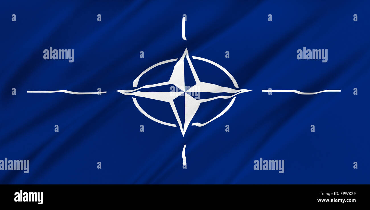 Bandiera della NATO. Foto Stock