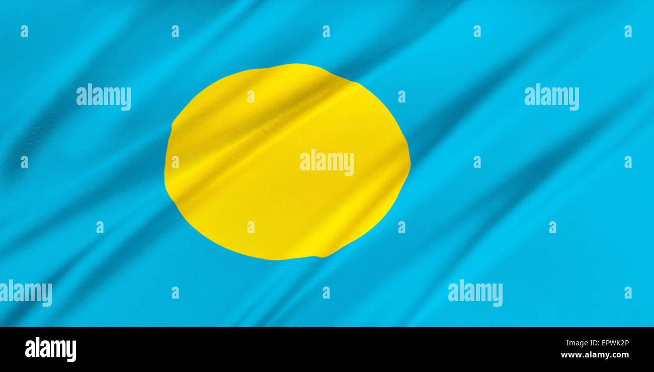 Bandiera di Palau Foto Stock