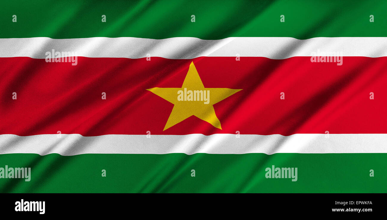 Bandiera del Suriname Foto Stock