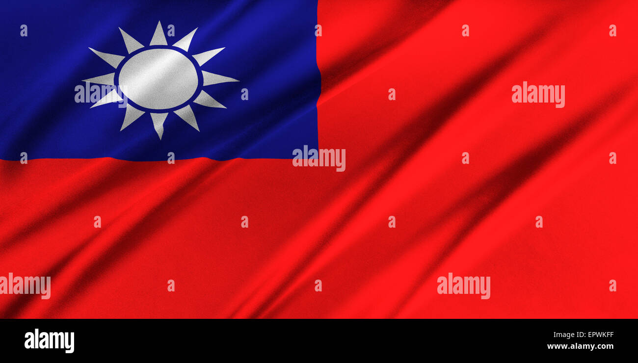 Bandiera di Taiwan Foto Stock