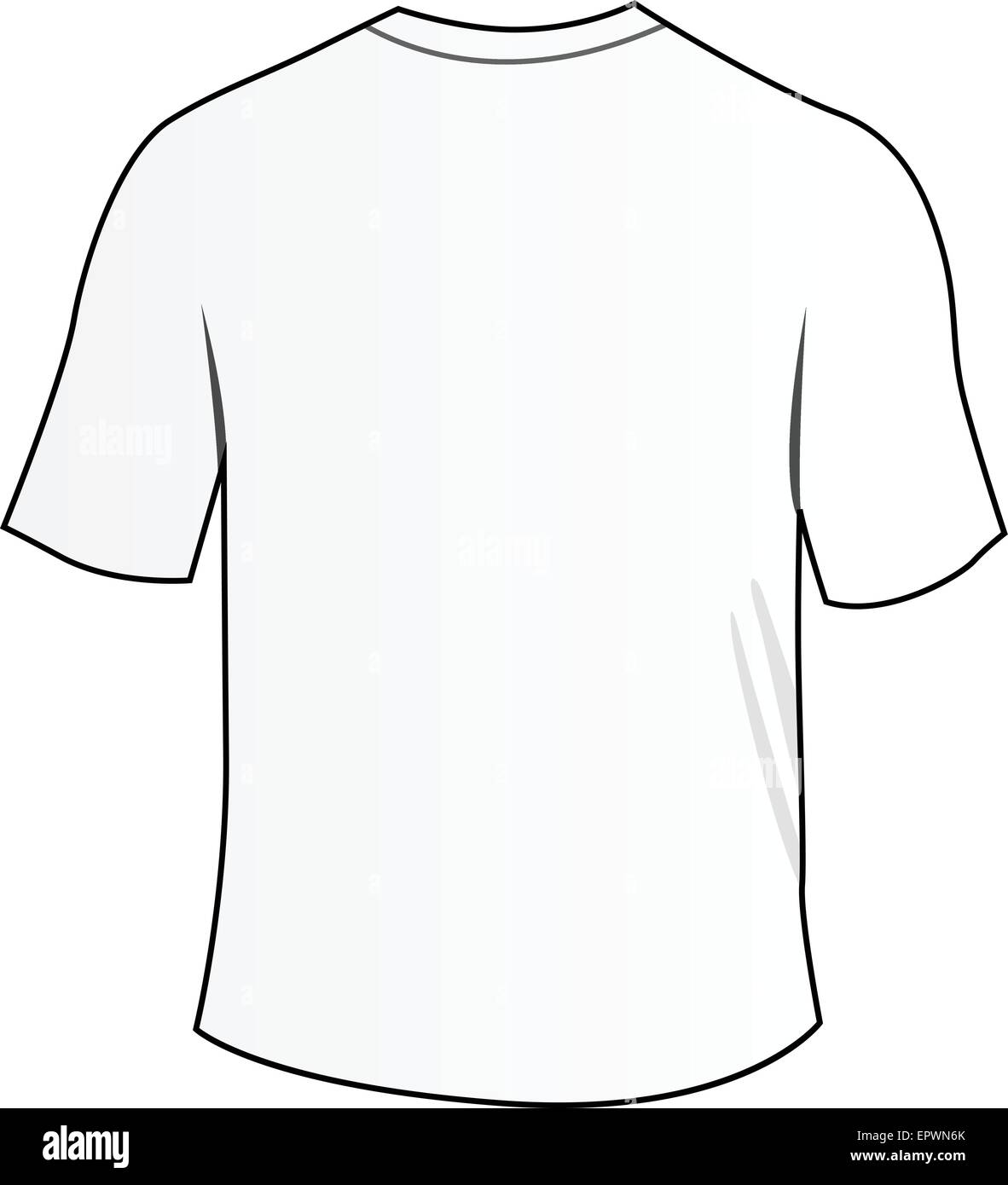 Illustrazione di blank white back tee shirt Illustrazione Vettoriale