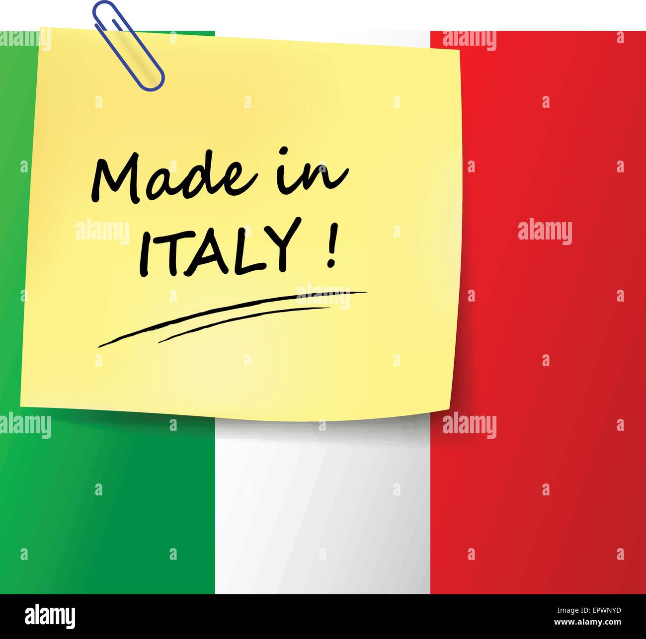 Illustrazione del made in italy nel segno della carta Illustrazione Vettoriale