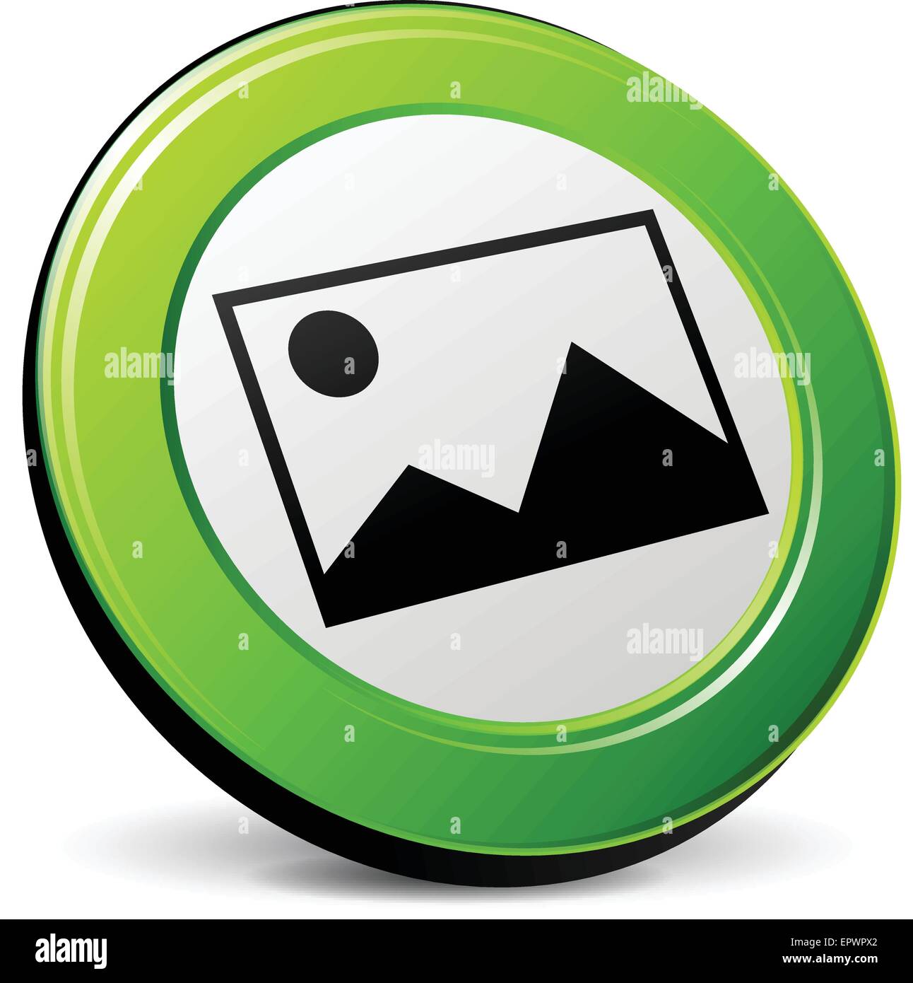 Illustrazione di immagini 3D icona su sfondo bianco Illustrazione Vettoriale