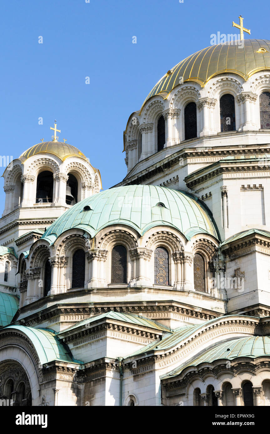 La cattedrale di Alexander Nevsky, Sofia, Bulgaria è stato progettato da Alexander Pomerantsev e completato nel 1924 Foto Stock La cattedrale di Alexander Nevsky, Sofia, Bulgaria è stato progettato da Alexander Pomerantsev e completato nel 1924 Foto Stock