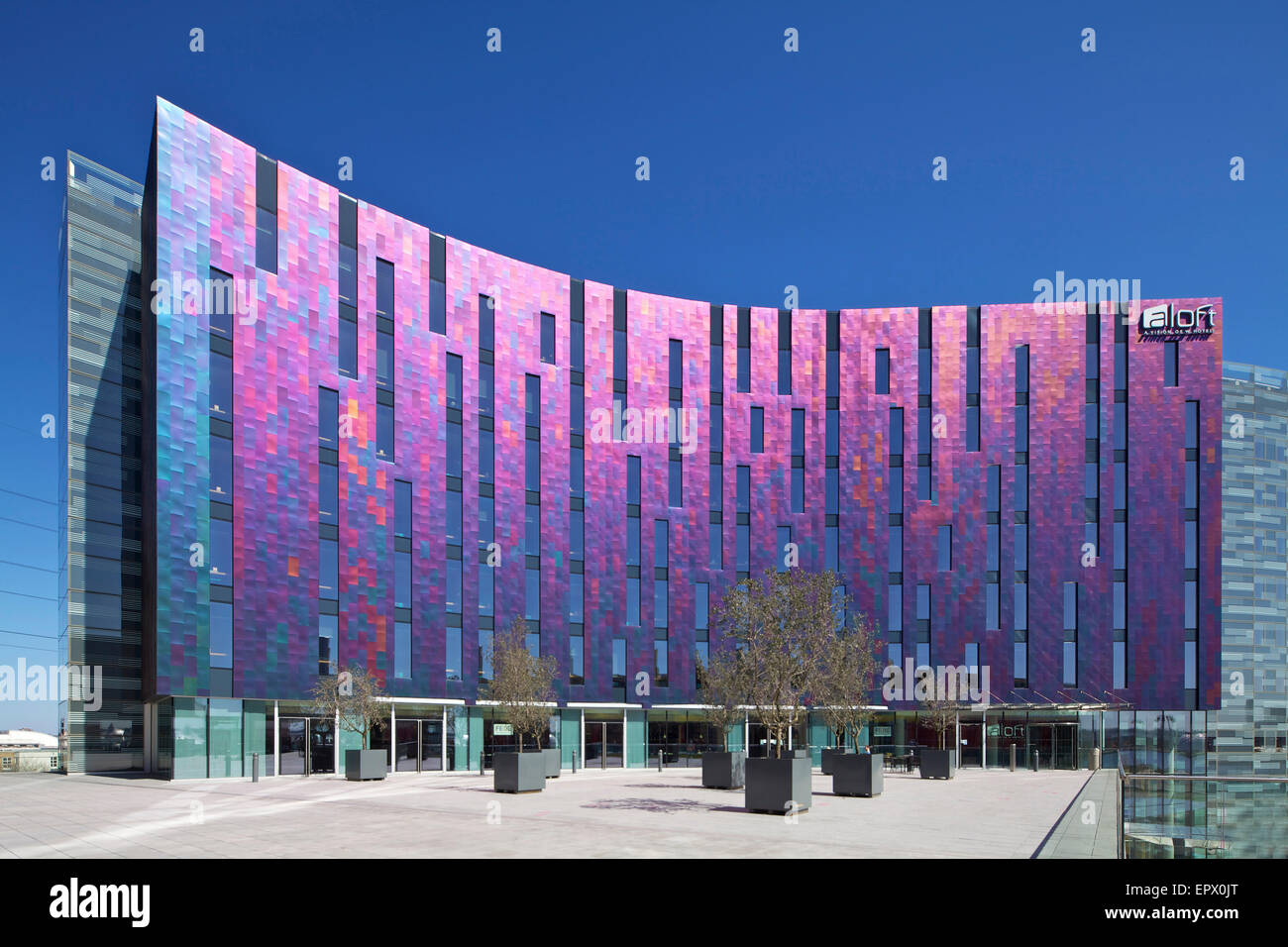 Aloft Hotel, Gateway Orientale, Royal Victoria Dock, Londra, Inghilterra, Regno Unito Foto Stock