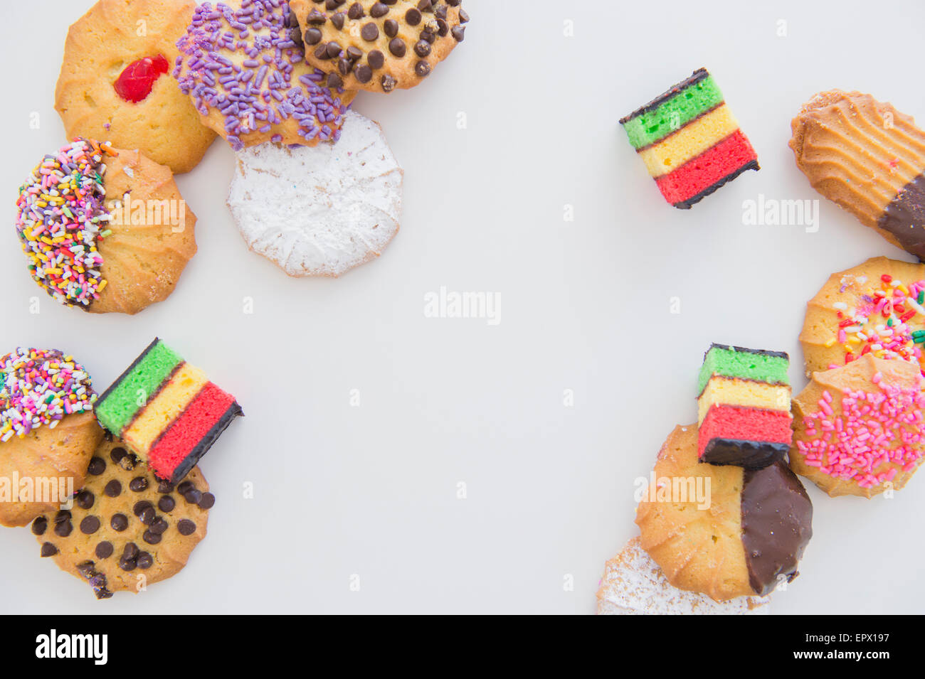 Studio shot di colorati i cookie Foto Stock