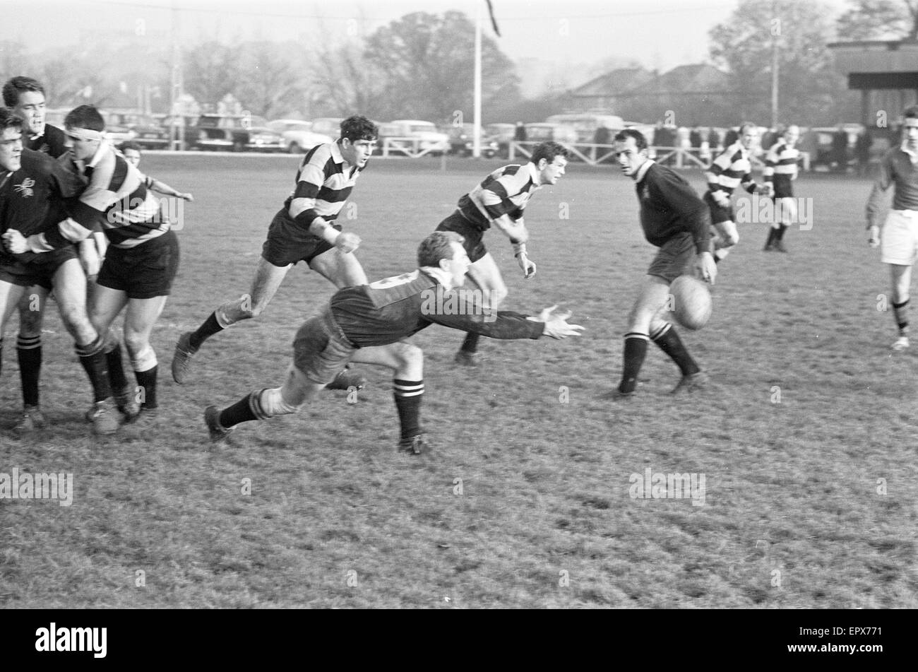 London Wasps v Cardiff, Rugby Union corrispondono a Sudbury, 18 novembre 1967. Foto Stock