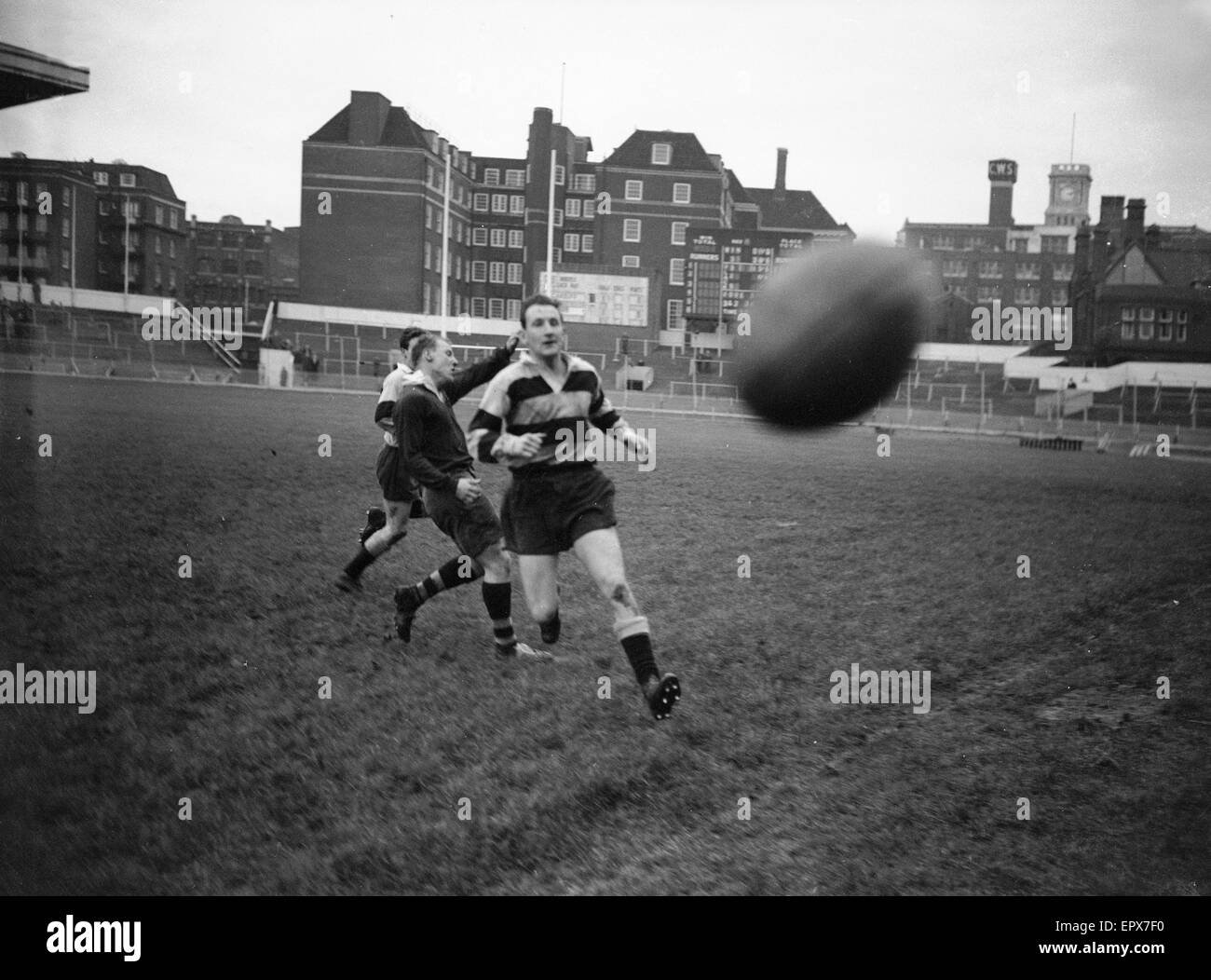 London Wasps v Cardiff Blues, Rugby Union match, dicembre 1959. Foto Stock