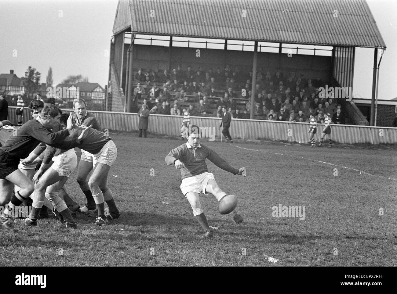 London Wasps v Llanelli, Rugby Union Match, marzo 1966. Foto Stock