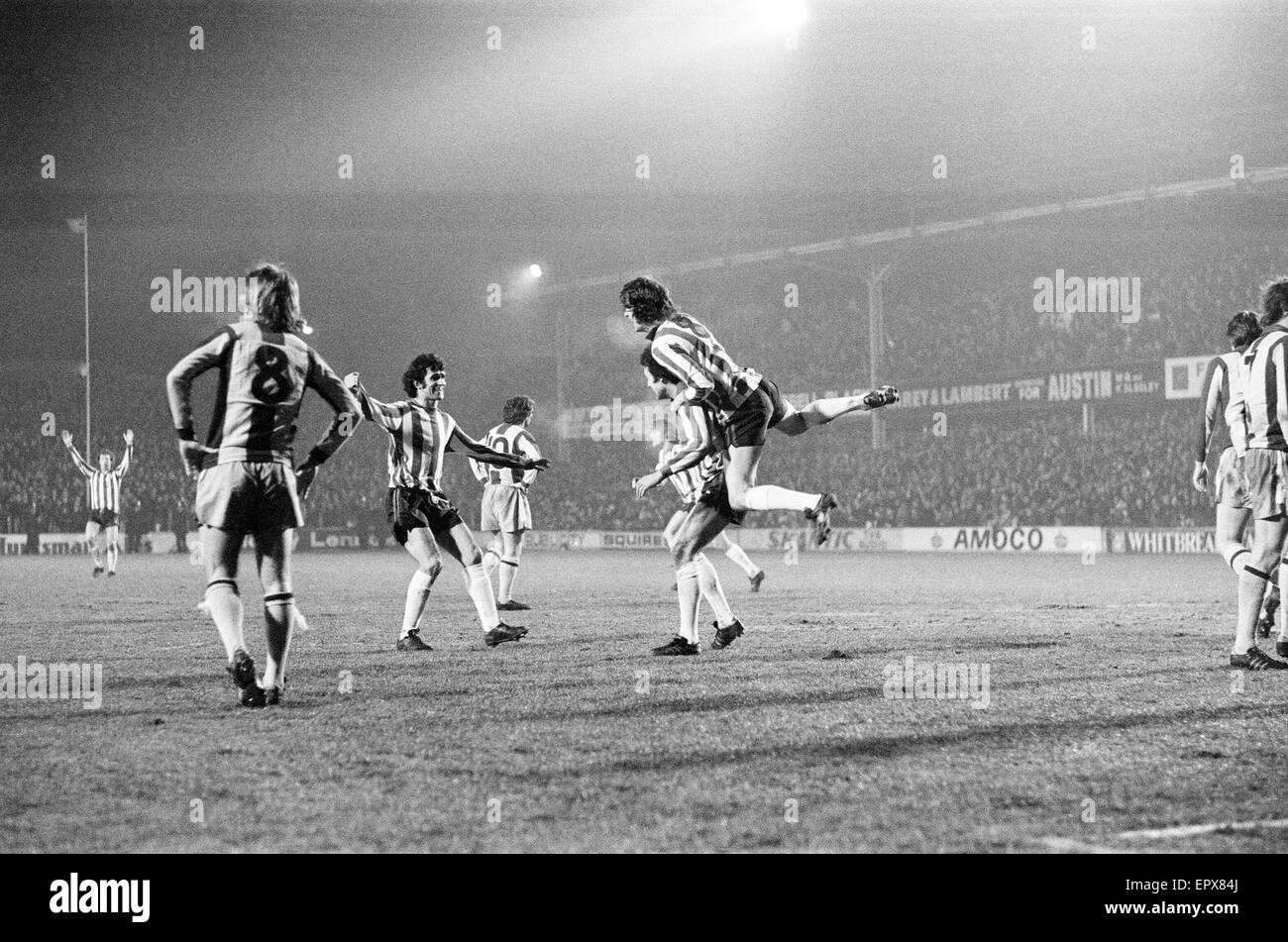 Southampton 4-0 West Bromwich Albion, FA Cup il quinto round Replay corrispondono alla Dell, martedì 17 febbraio 1976. Foto Stock