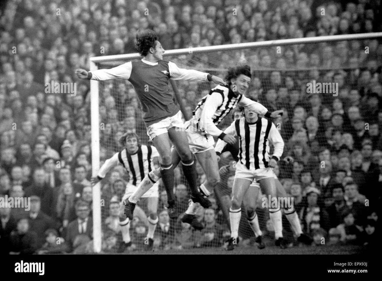 English League Division One corrispondono a Highbury. Arsenal 2 v West Bromwich Albion 0. Xviii Dicembre 1971. Foto Stock