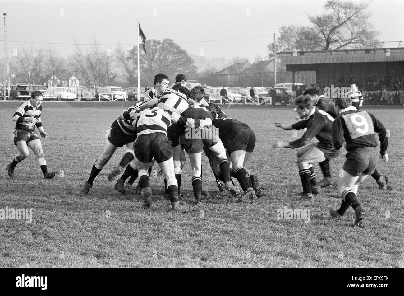 London Wasps v Cardiff, Rugby Union corrispondono a Sudbury, 18 novembre 1967. Foto Stock