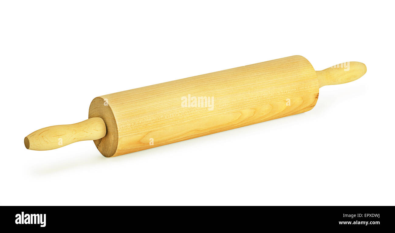 La laminazione di legno pin su sfondo bianco Foto Stock