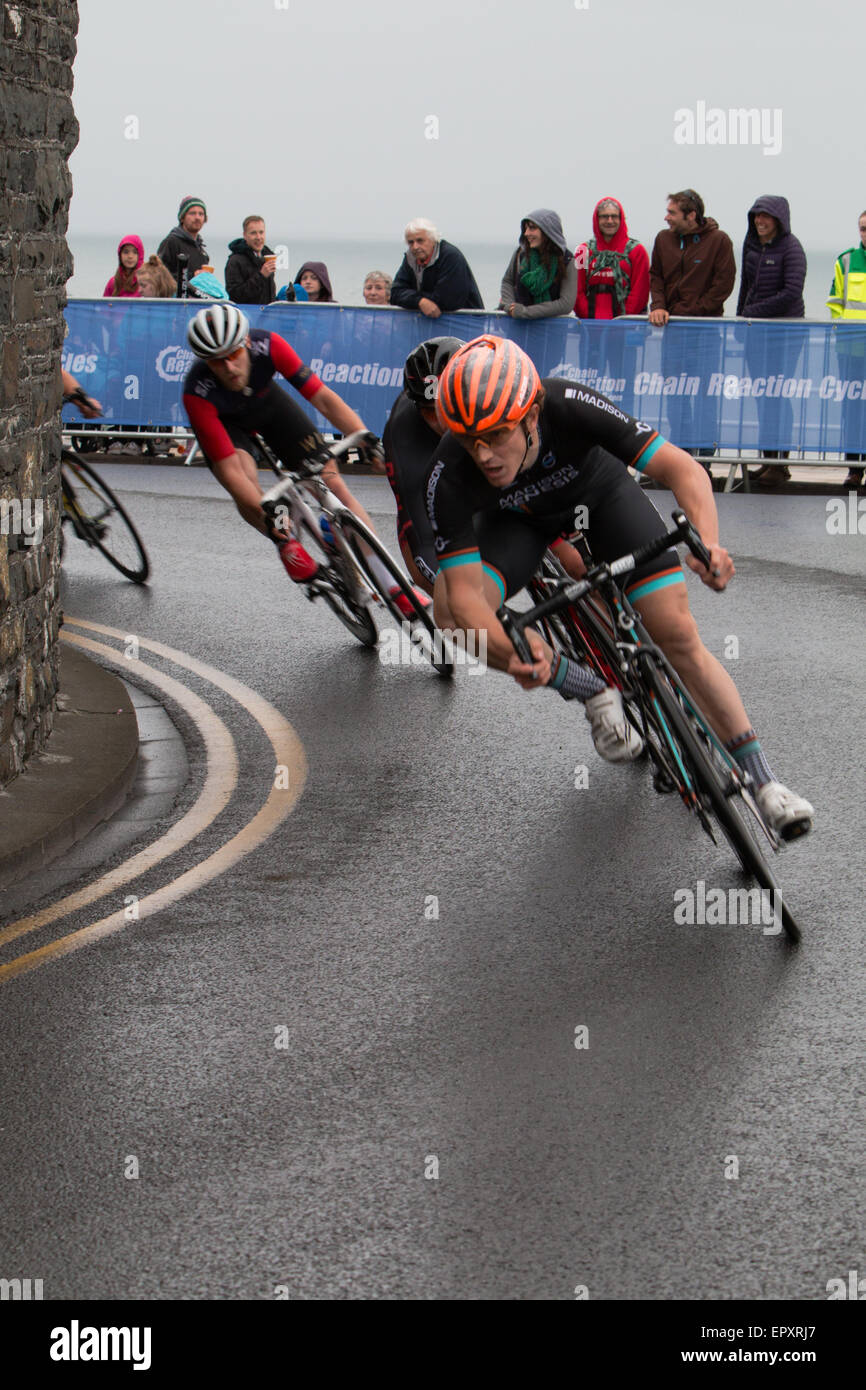 Aberystwyth, Regno Unito, 22 maggio, 2015. Ed ciclisti professionisti ha preso per le strade di Aberystwyth per il round 3 della perla Izumi Tour serie. Credito: Jon Freeman/Alamy Live News Foto Stock