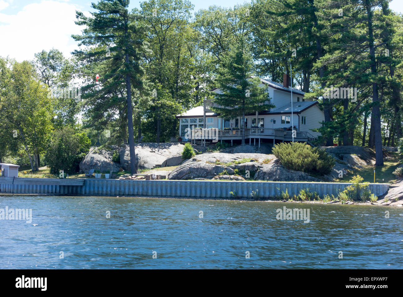 Complesso turistico sul mare, Georgian Bay, Tobermory, Ontario, Canada Foto Stock