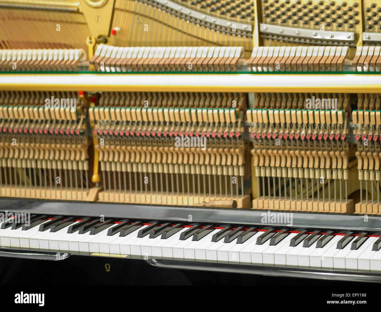 Close-up di un pianoforte Foto Stock