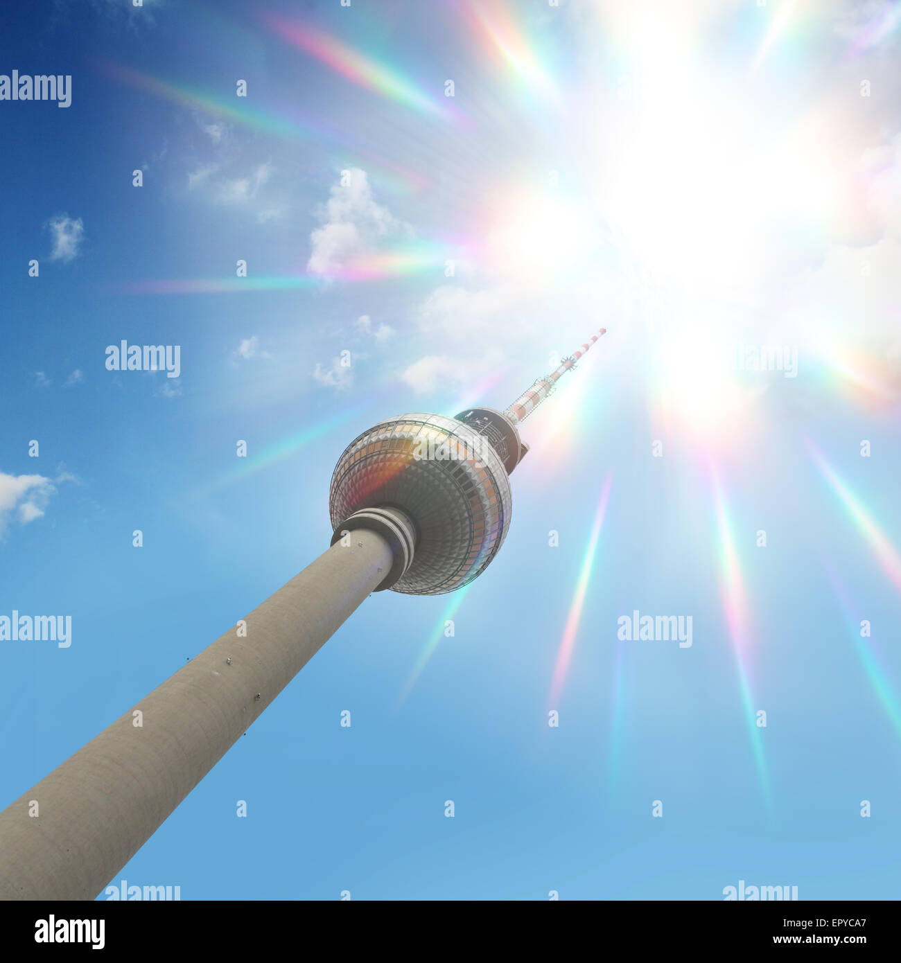 La torre della televisione , Berlino, Germania Foto Stock