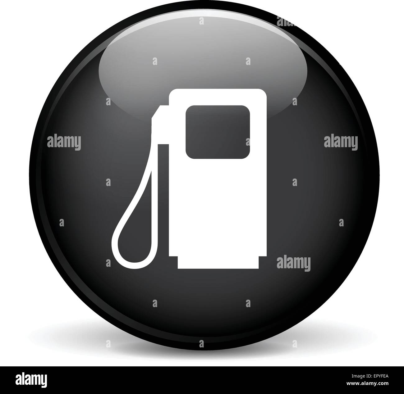 Illustrazione dell'icona carburante moderno design nero icona sfera Illustrazione Vettoriale