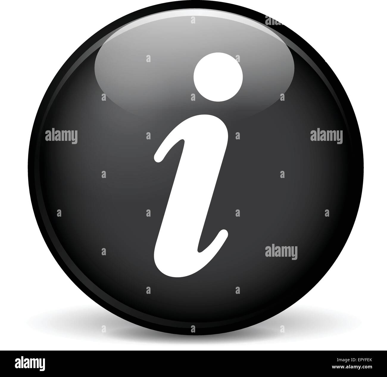 Illustrazione delle informazioni design moderno nero icona sfera Illustrazione Vettoriale