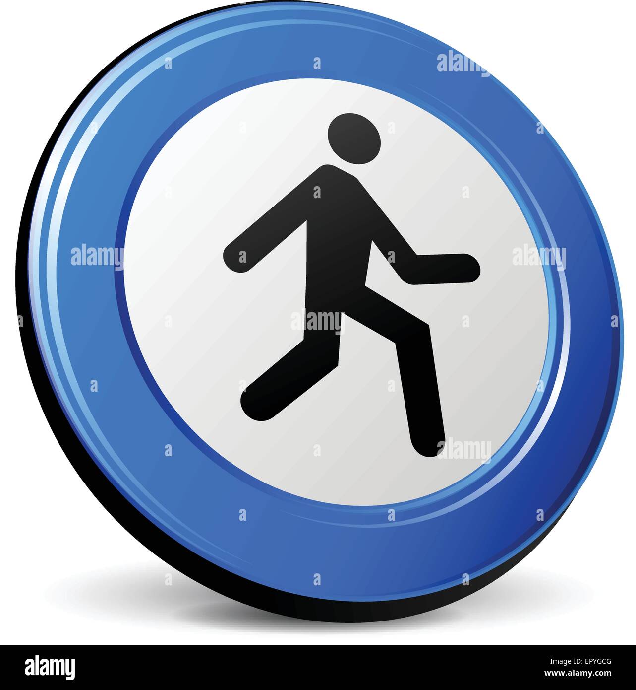Illustrazione di eseguire 3d blu icona del design Illustrazione Vettoriale