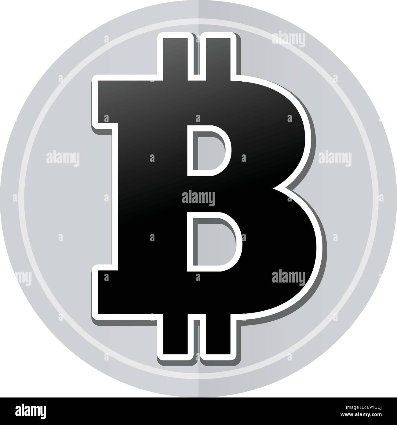 Illustrazione di adesivo bitcoin icona design semplice Illustrazione Vettoriale