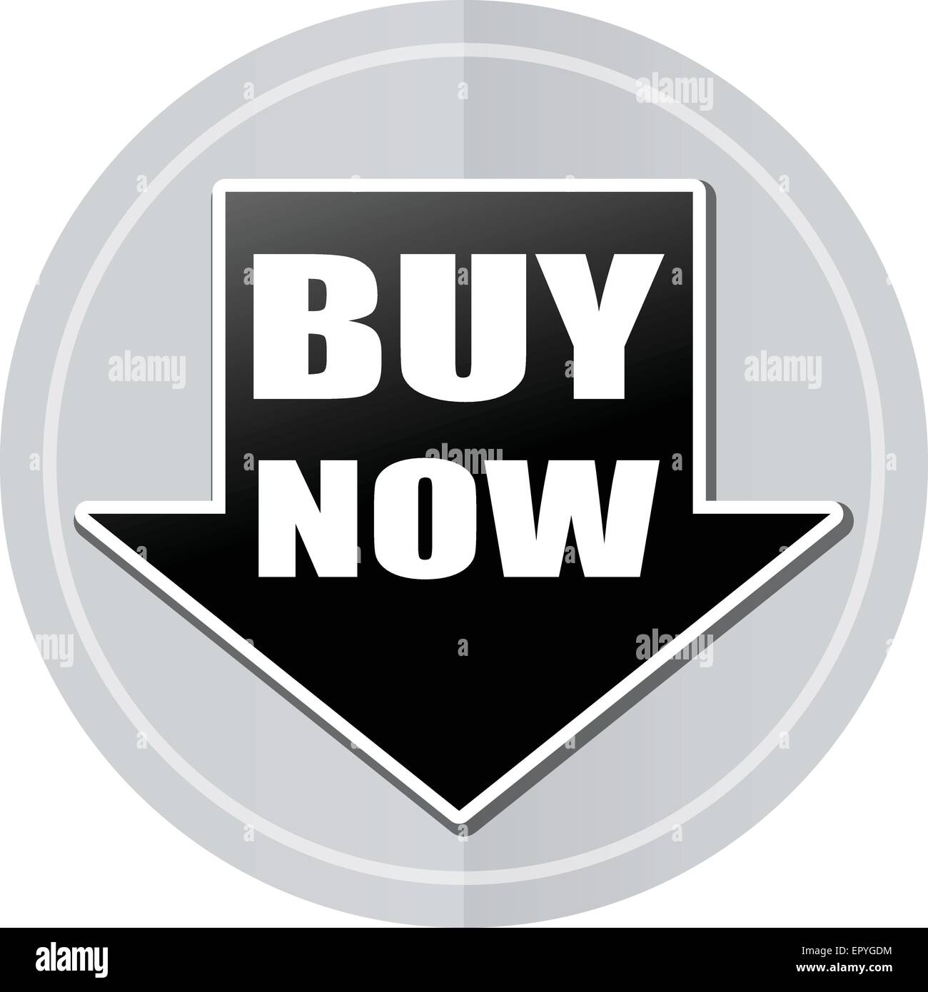 Illustrazione di compra ora adesivo icona design semplice Illustrazione Vettoriale