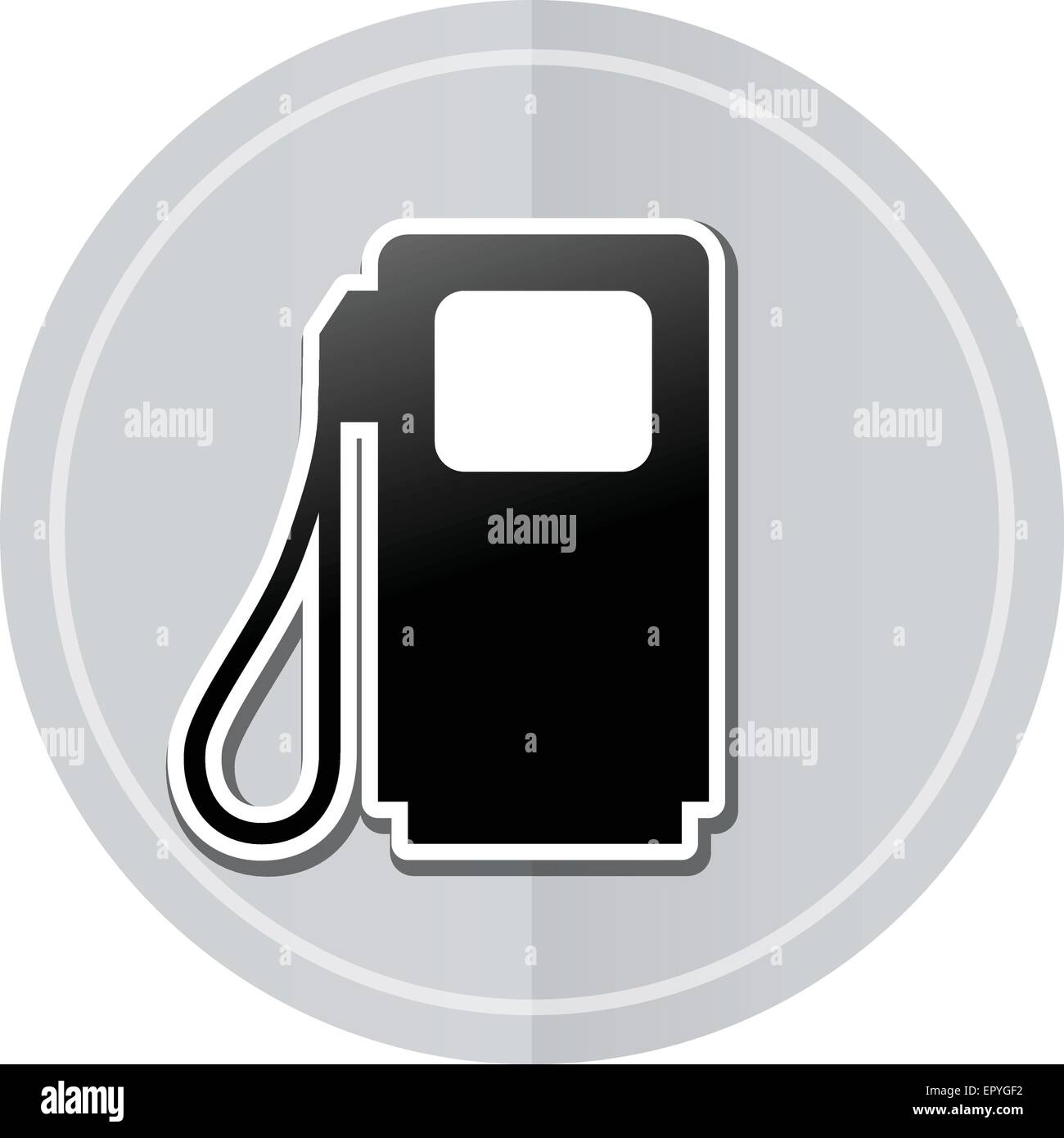 Illustrazione della pompa icona sticker design semplice Illustrazione Vettoriale