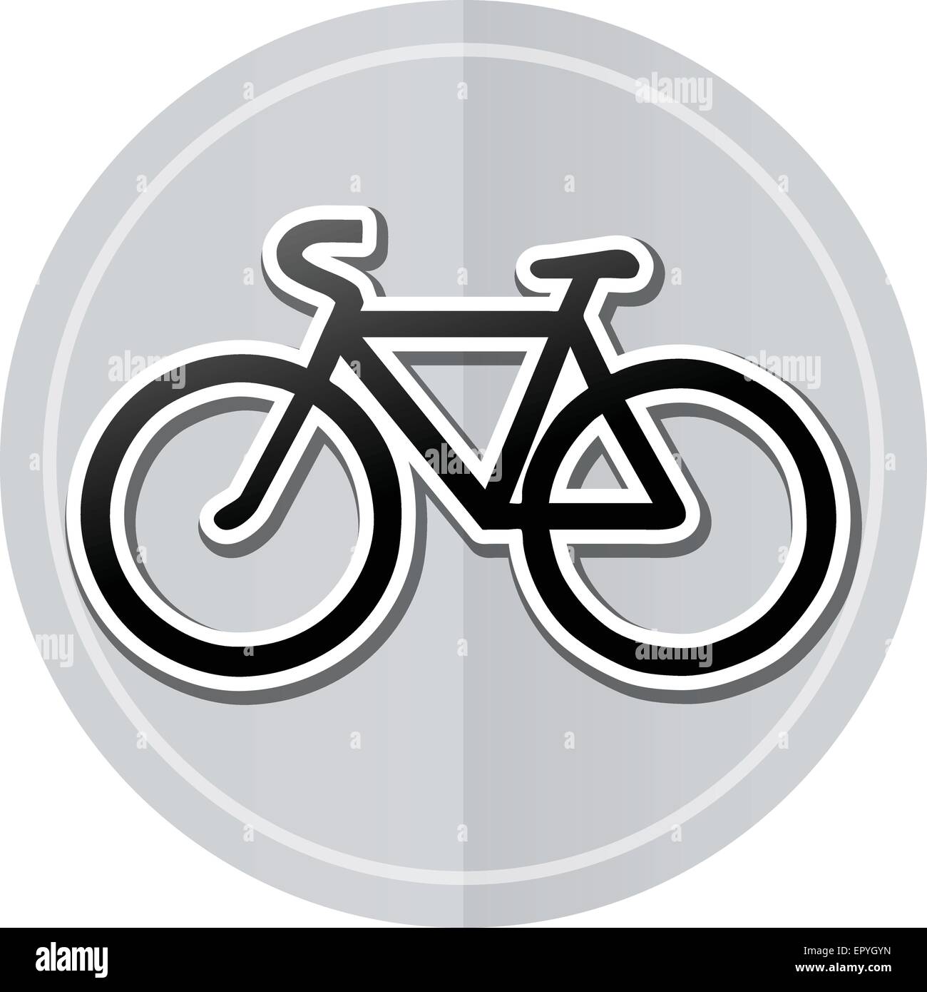 Illustrazione della vignetta per bicicletta icona design semplice Illustrazione Vettoriale
