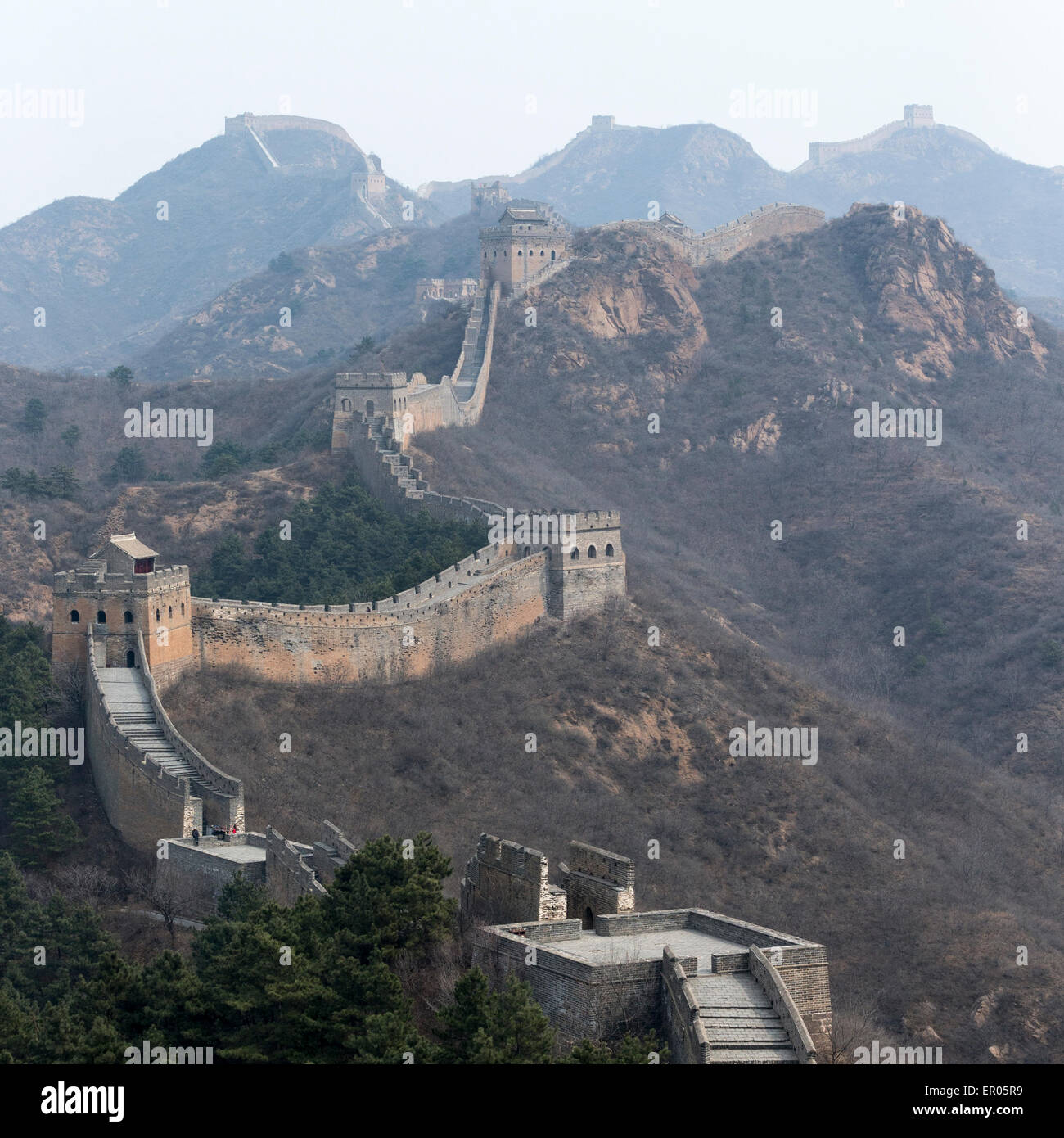 La Grande Muraglia della Cina - sezione Jinshanling Foto Stock