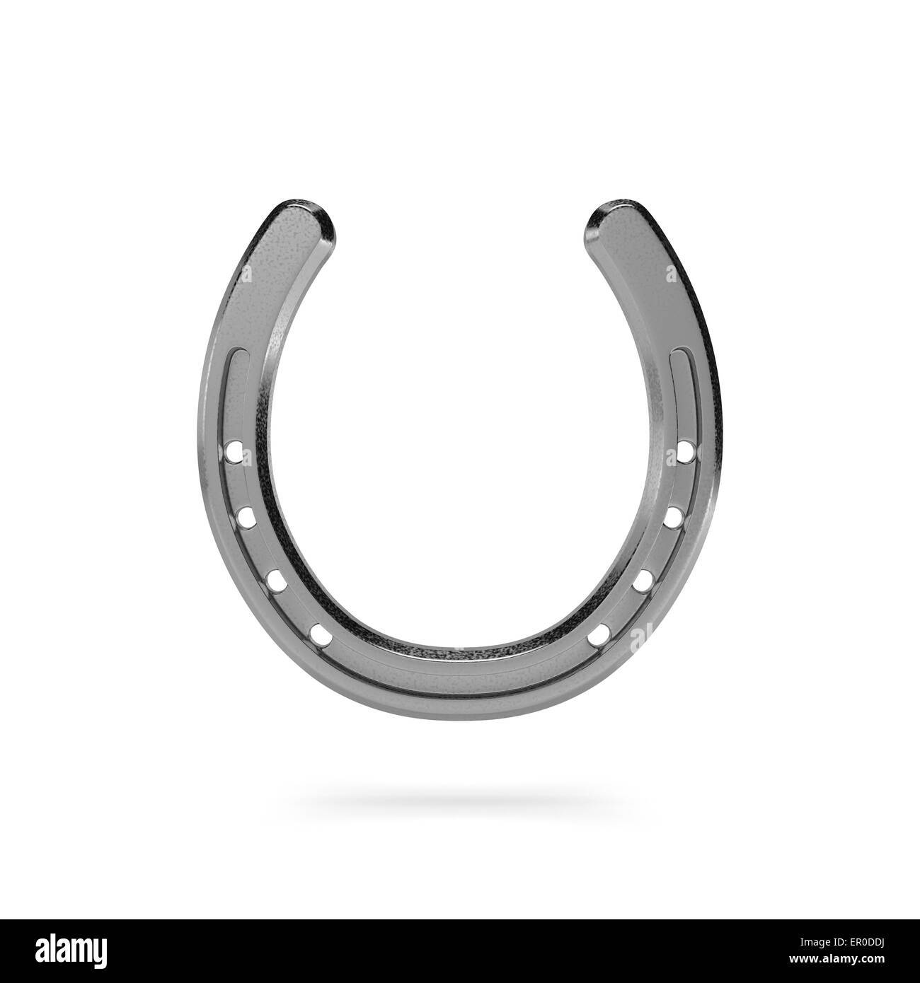 3D rendering del ferro di cavallo isolato su sfondo bianco Foto Stock