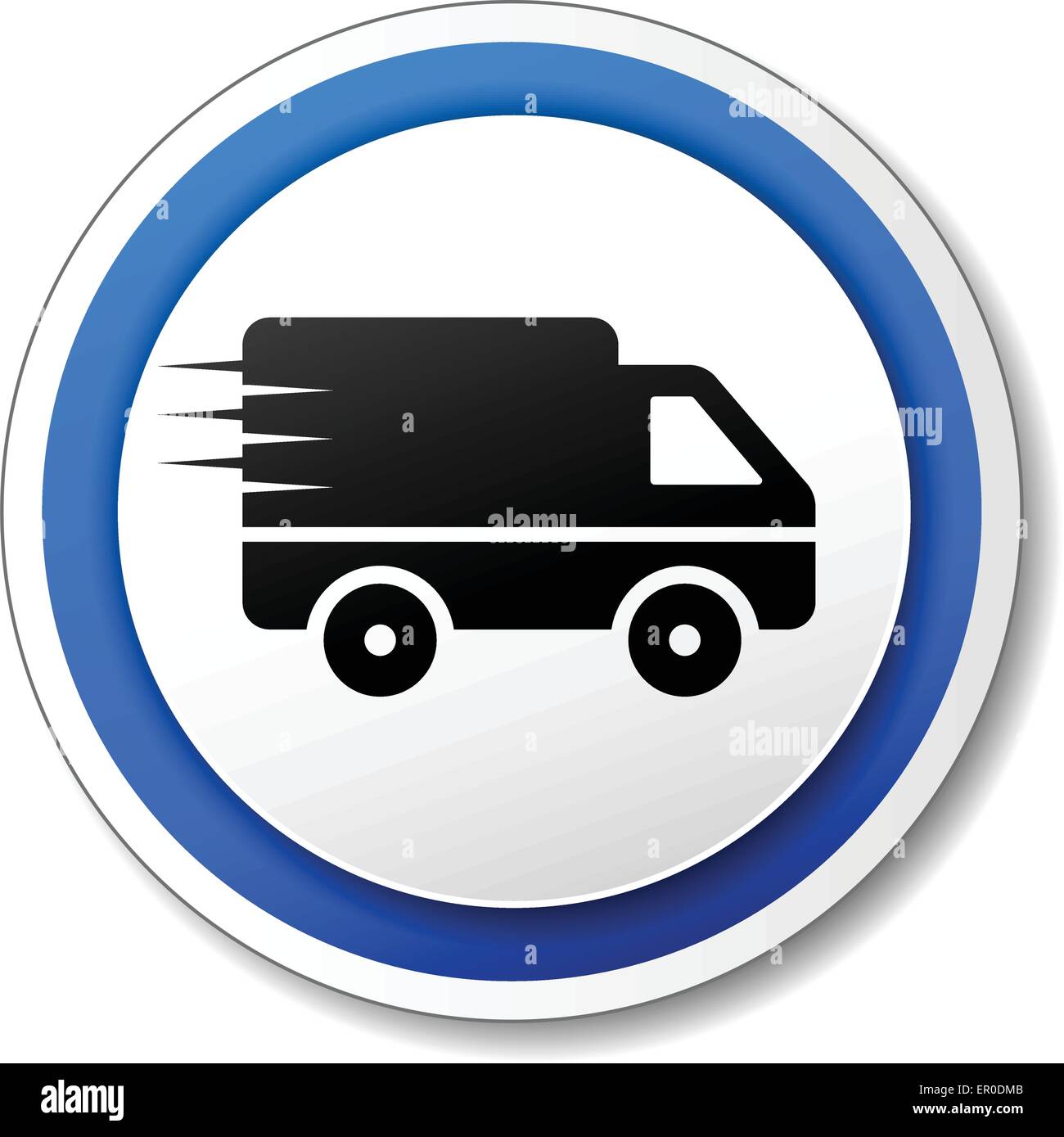 Illustrazione dell'icona di consegna su sfondo bianco Illustrazione Vettoriale