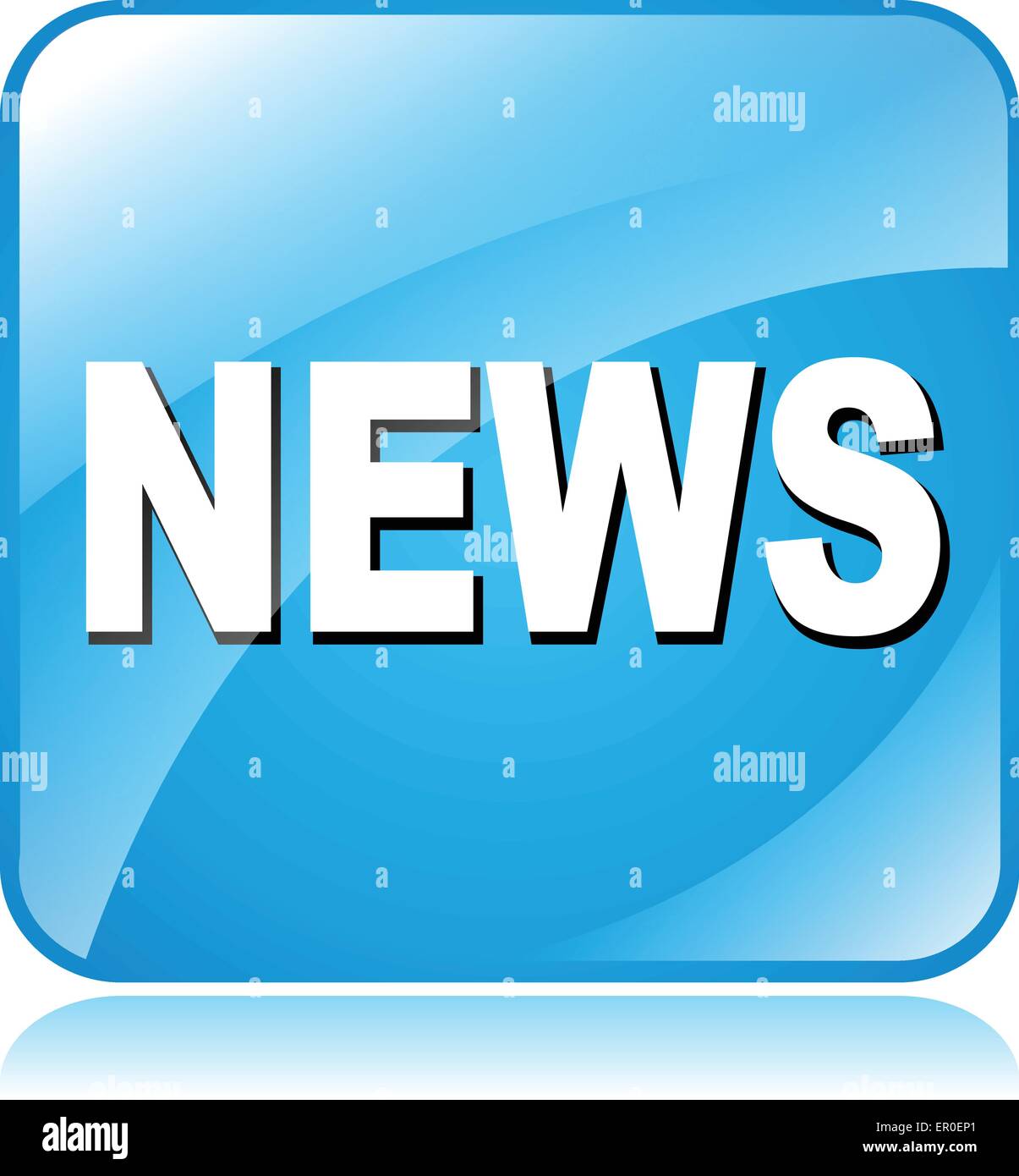 Illustrazione del quadrato blu icona del design per le news Illustrazione Vettoriale