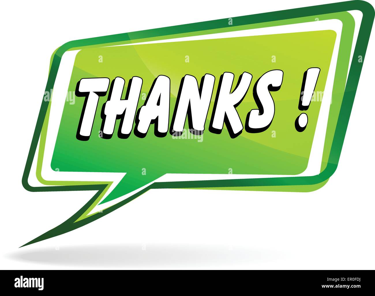 Illustrazione di un design verde discorso di ringraziamento Illustrazione Vettoriale