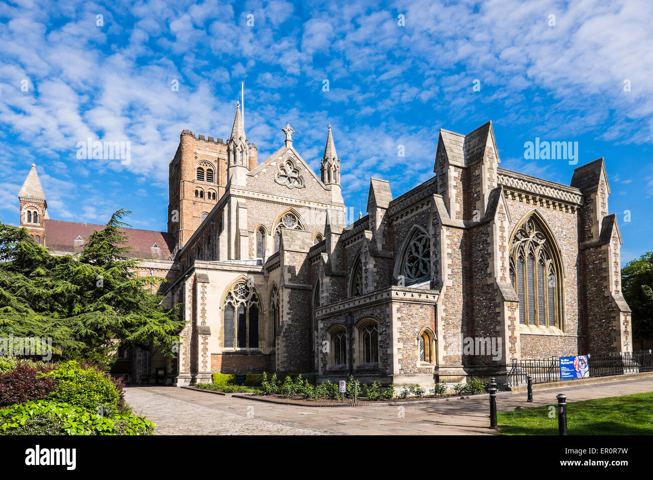 St.Albans Cathedral, Hertfordshire, Inghilterra, Regno Unito, Foto Stock