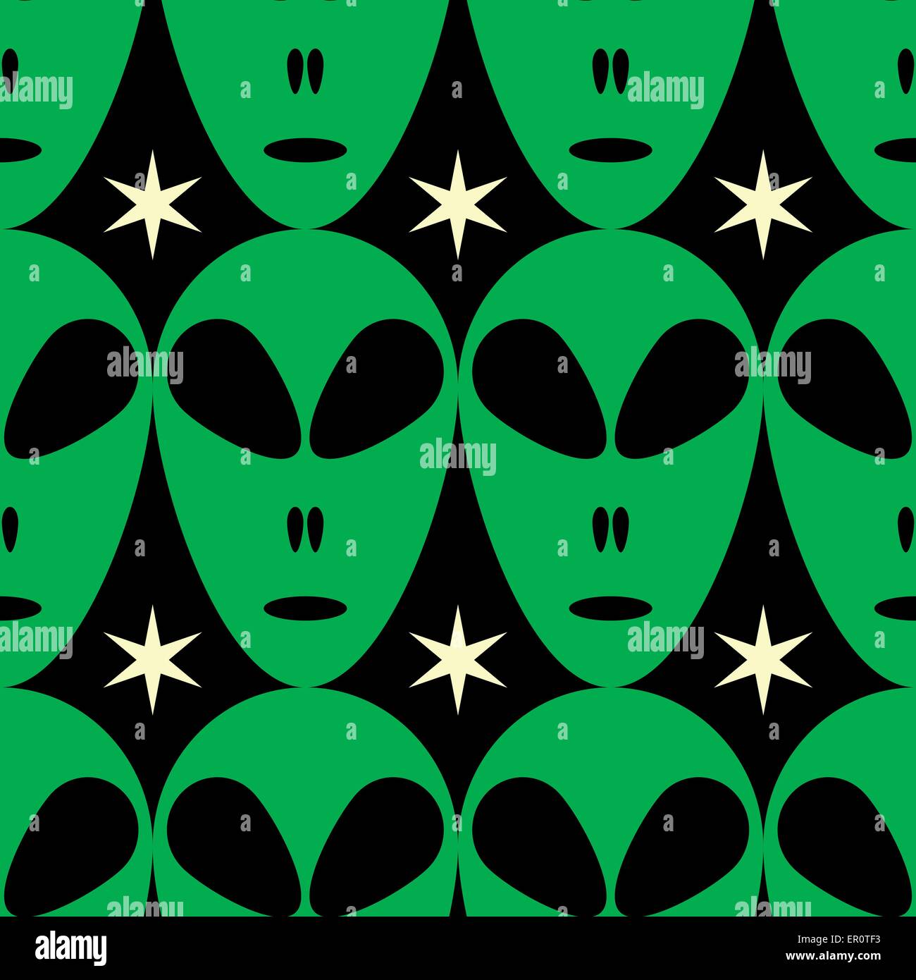 Senza giunture testa Alien sfondo Illustrazione Vettoriale