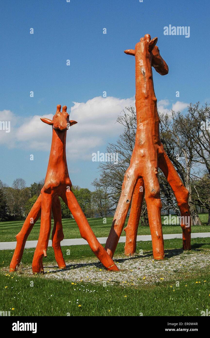 Il Museo Buchheim è situato a nord di Bernried in Höhenried Park, direttamente sulle rive del lago di Starnberg. Foto Stock